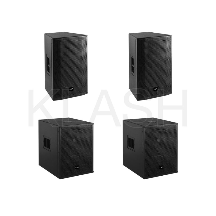 LEM - SET SONORIZZAZIONE 2 CASSE 15" 2 SUBWOOFER 15"