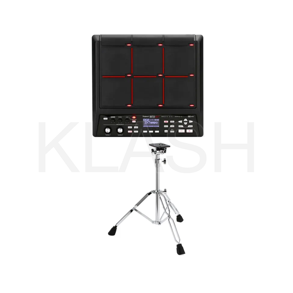 ROLAND SPD-SX SAMPLING PAD PER NOLEGGIO A MILANO SU STAND CON CAVI AUDIO PER LIVE BAND E DJ SET IBRIDI