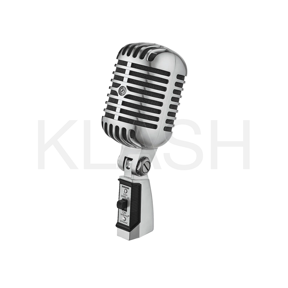 MICROFONO VINTAGE SHURE 55SH SERIES II CROMATO A NOLEGGIO A MILANO PER PALCO E SHOOTING